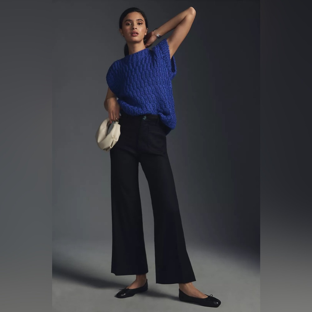 NWOT Anthropologie Colette Cropped Wide-Leg Pants by Maeve: Linen Edition 27
